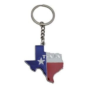 Texas‎ State Metal Keychain Key Ring Travel Tourist Souvenir USA Lone Star Flag